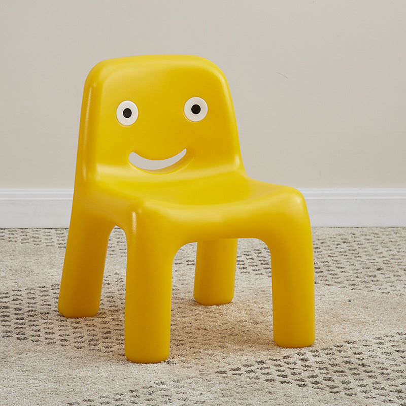 Lumendat Contemporary Scandinavian Kids Smile Square PE Low Chair Backrest Armless For Living Room Lumendat
