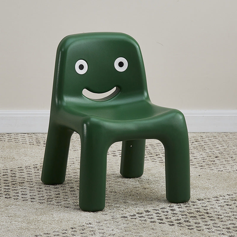 Lumendat Contemporary Scandinavian Kids Smile Square PE Low Chair Backrest Armless For Living Room Lumendat
