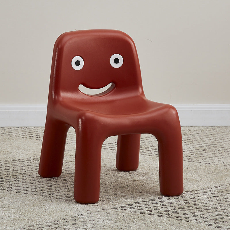 Lumendat Contemporary Scandinavian Kids Smile Square PE Low Chair Backrest Armless For Living Room Lumendat