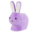 Lumendat Contemporary Creative Kids Wood Velvet Cotton Rabbit Low Stool Backless For Entryway Lumendat