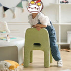 Lumendat Contemporary Scandinavian Kids Square Starry Sky PE Low Chair Backrest Armless For Study Lumendat