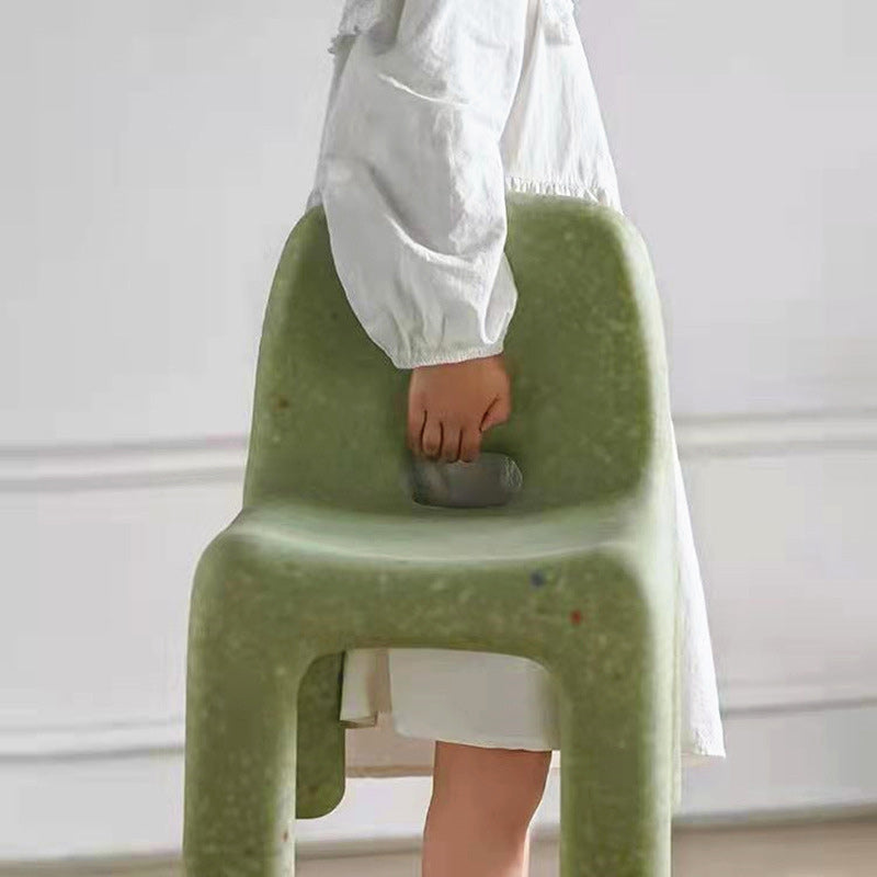 Lumendat Contemporary Scandinavian Kids Square Starry Sky PE Low Chair Backrest Armless For Study Lumendat