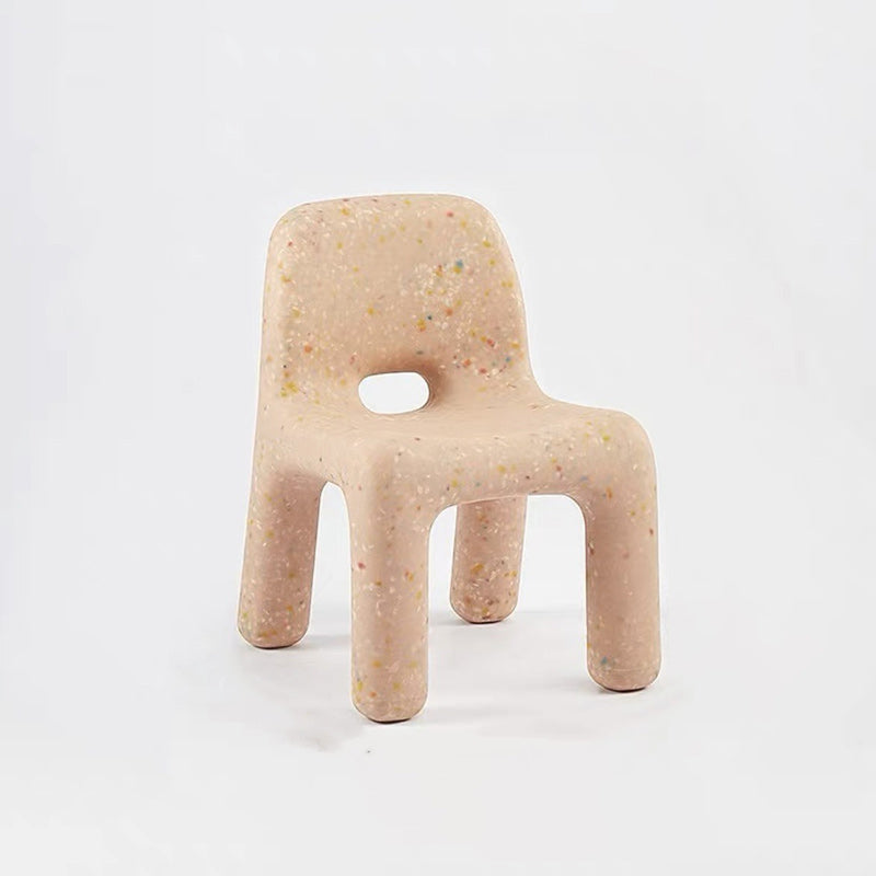 Lumendat Contemporary Scandinavian Kids Square Starry Sky PE Low Chair Backrest Armless For Study Lumendat