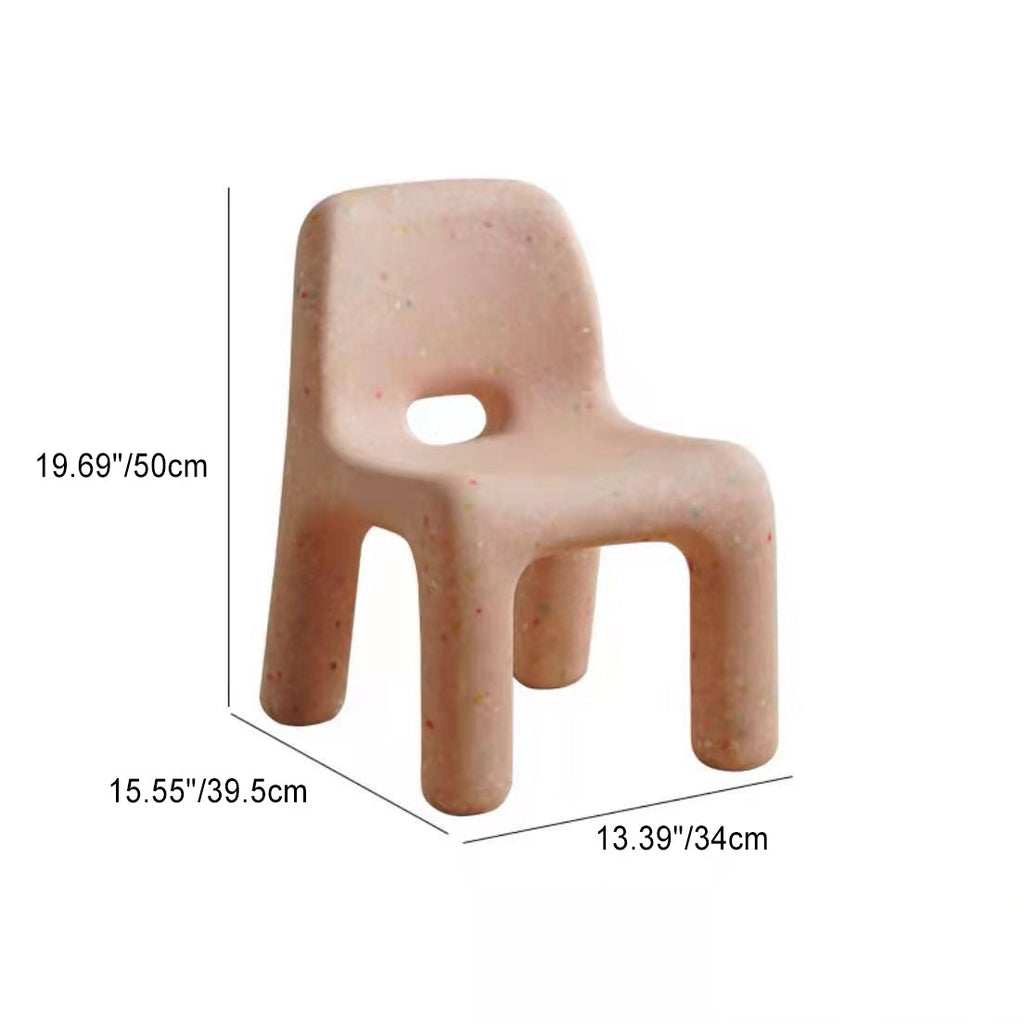 Lumendat Contemporary Scandinavian Kids Square Starry Sky PE Low Chair Backrest Armless For Study Lumendat