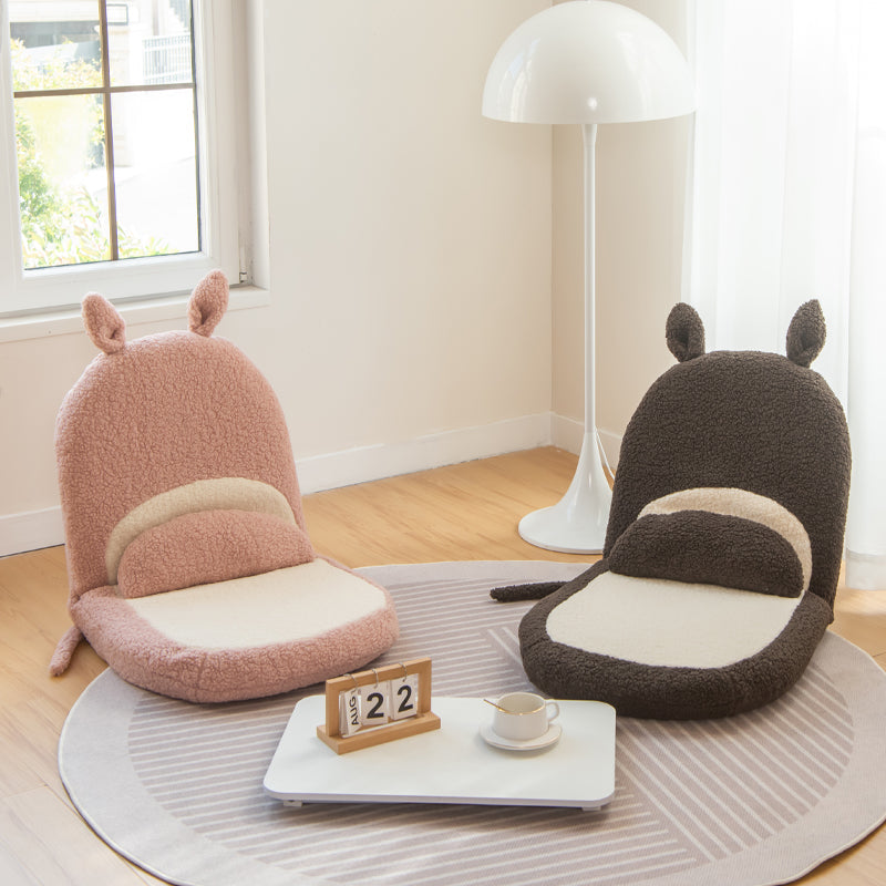 Lumendat Contemporary Creative Kids Cartoon Cat Ear Imitation Lambswool Sponge Latex Pealboard Square Tatami Cushion Recliner Backrest Foldable For Be Lumendat
