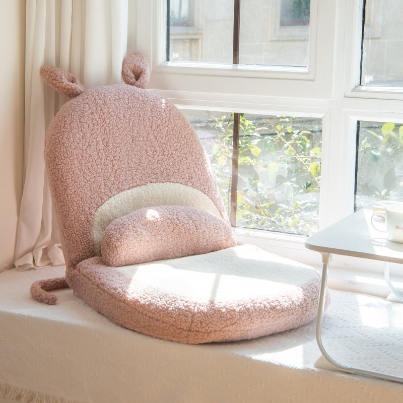 Lumendat Contemporary Creative Kids Cartoon Cat Ear Imitation Lambswool Sponge Latex Pealboard Square Tatami Cushion Recliner Backrest Foldable For Be Lumendat