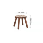 Lumendat Contemporary Creative Kids Walnut Round Cookie Low Stool Backless For Entryway Lumendat