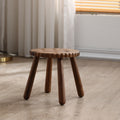 Lumendat Contemporary Creative Kids Walnut Round Cookie Low Stool Backless For Entryway Lumendat