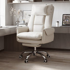 Modern Simplicity PVC Leather Aluminum Alloy Steel Cotton Sponge Square Reclinable Desk Chair Backrest Footrest Headrest For Home Office DFM-F