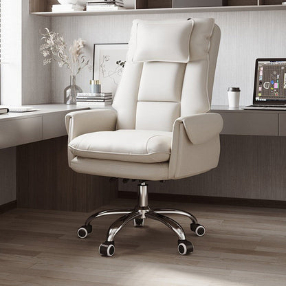 Modern Simplicity PVC Leather Aluminum Alloy Steel Cotton Sponge Square Reclinable Desk Chair Backrest Footrest Headrest For Home Office