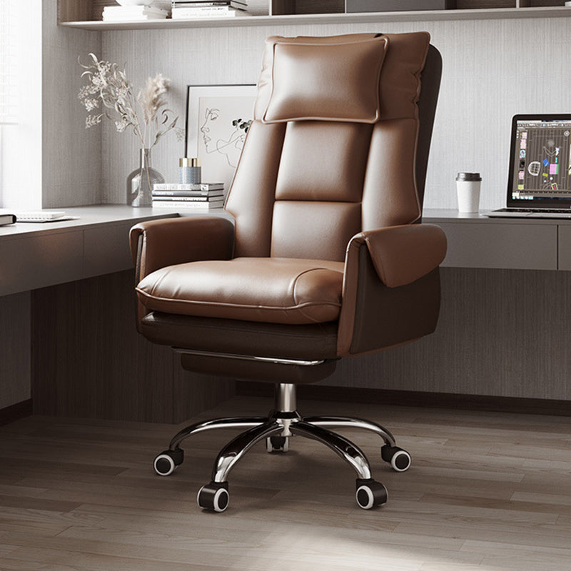 Modern Simplicity PVC Leather Aluminum Alloy Steel Cotton Sponge Square Reclinable Desk Chair Backrest Footrest Headrest For Home Office DFM-F