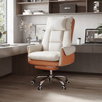 Modern Simplicity PVC Leather Aluminum Alloy Steel Cotton Sponge Square Reclinable Desk Chair Backrest Footrest Headrest For Home Office DFM-F