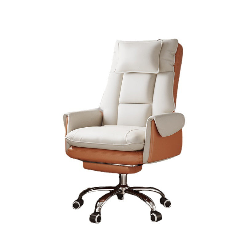 Modern Simplicity PVC Leather Aluminum Alloy Steel Cotton Sponge Square Reclinable Desk Chair Backrest Footrest Headrest For Home Office DFM-F