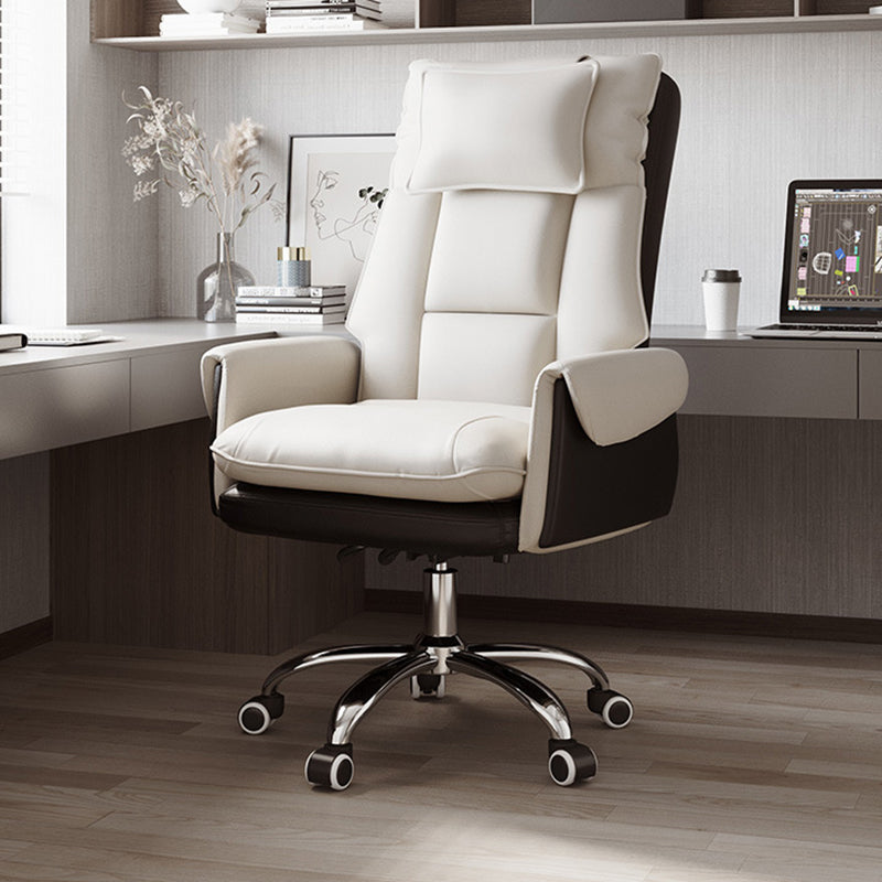 Modern Simplicity PVC Leather Aluminum Alloy Steel Cotton Sponge Square Reclinable Desk Chair Backrest Footrest Headrest For Home Office DFM-F