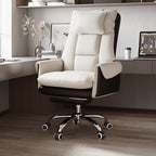 Modern Simplicity PVC Leather Aluminum Alloy Steel Cotton Sponge Square Reclinable Desk Chair Backrest Footrest Headrest For Home Office DFM-F