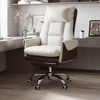 Modern Simplicity PVC Leather Aluminum Alloy Steel Cotton Sponge Square Reclinable Desk Chair Backrest Footrest Headrest For Home Office DFM-F