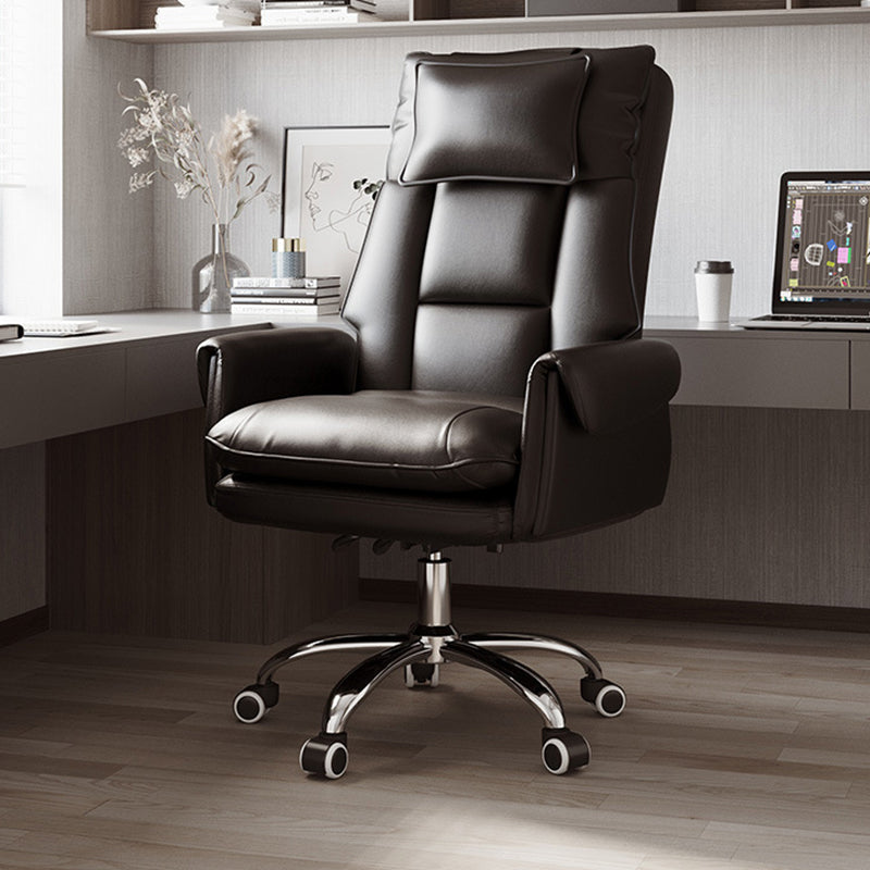 Modern Simplicity PVC Leather Aluminum Alloy Steel Cotton Sponge Square Reclinable Desk Chair Backrest Footrest Headrest For Home Office DFM-F