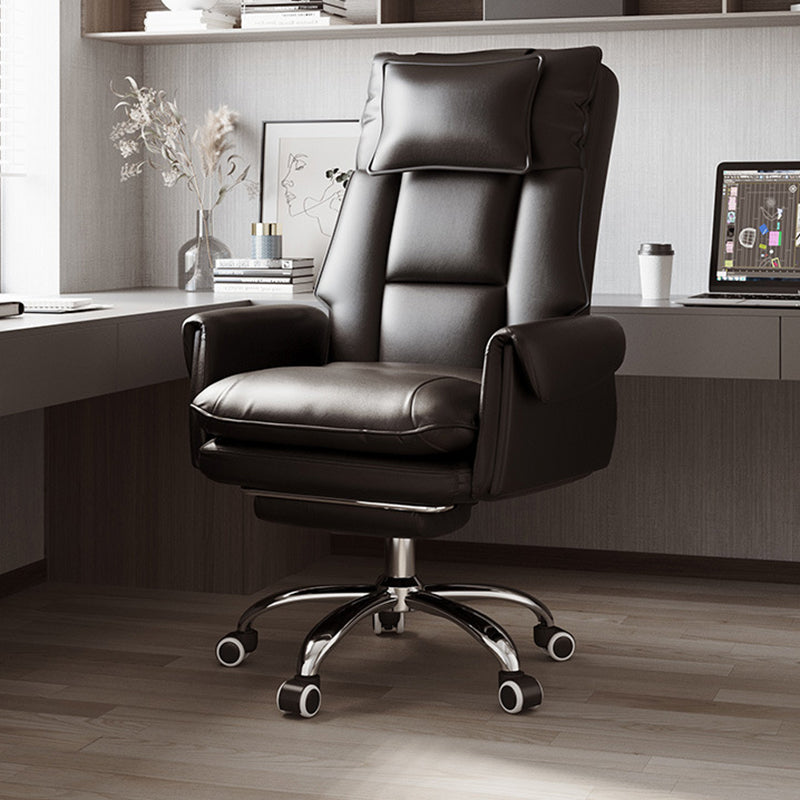 Modern Simplicity PVC Leather Aluminum Alloy Steel Cotton Sponge Square Reclinable Desk Chair Backrest Footrest Headrest For Home Office DFM-F