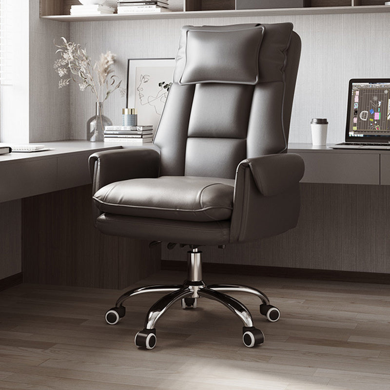 Modern Simplicity PVC Leather Aluminum Alloy Steel Cotton Sponge Square Reclinable Desk Chair Backrest Footrest Headrest For Home Office DFM-F