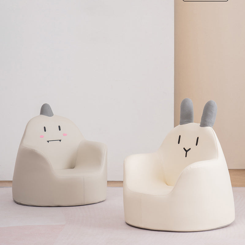 Lumendat Contemporary Creative Kids Cartoon Animal PU Leather Foam Rabbit Bear Dinosaur Low Stool Backrest Armrest For Dining Room Lumendat
