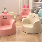 Lumendat Contemporary Creative Kids Cartoon Animal PU Leather Foam Rabbit Bear Dinosaur Low Stool Backrest Armrest For Dining Room Lumendat
