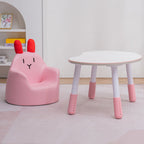 Lumendat Contemporary Creative Kids Cartoon Animal PU Leather Foam Rabbit Bear Dinosaur Low Stool Backrest Armrest For Dining Room Lumendat