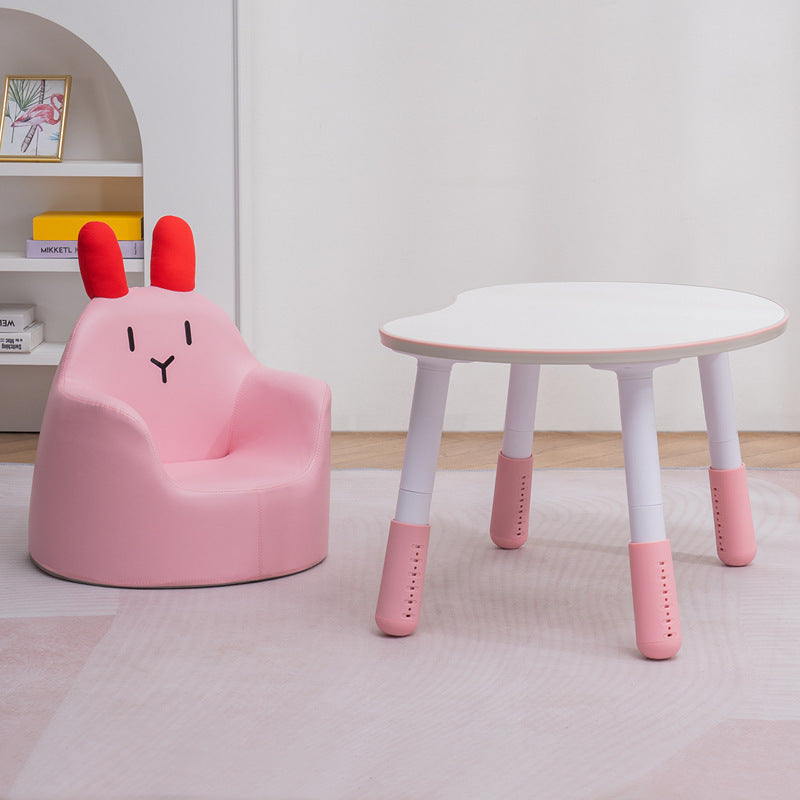 Lumendat Contemporary Creative Kids Cartoon Animal PU Leather Foam Rabbit Bear Dinosaur Low Stool Backrest Armrest For Dining Room Lumendat
