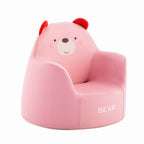 Lumendat Contemporary Creative Kids Cartoon Animal PU Leather Foam Rabbit Bear Dinosaur Low Stool Backrest Armrest For Dining Room Lumendat