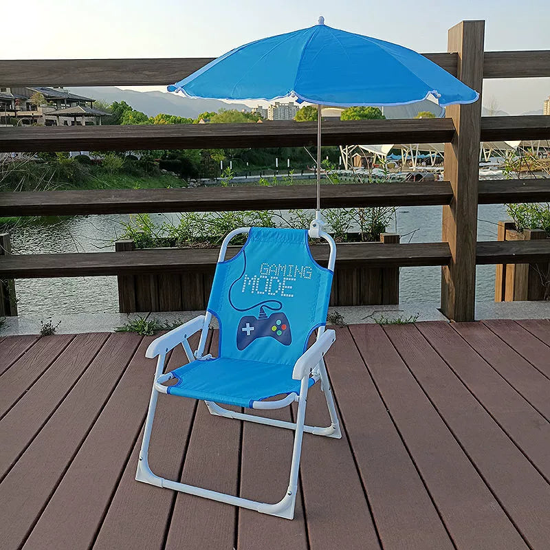 Lumendat Contemporary Creative Kids PP Metal Square Cartoon Outdoor Foldable Recliner Backrest Sunshade For Outdoor Lumendat
