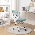 Lumendat Contemporary Creative Kids Panda Square Mesh PP Nylon Hardware Latex Liftable Swivel Desk Chair Backrest Armrest Footrest For Study Lumendat