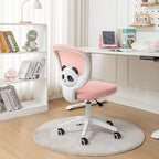 Lumendat Contemporary Creative Kids Panda Square Mesh PP Nylon Hardware Latex Liftable Swivel Desk Chair Backrest Armrest Footrest For Study Lumendat