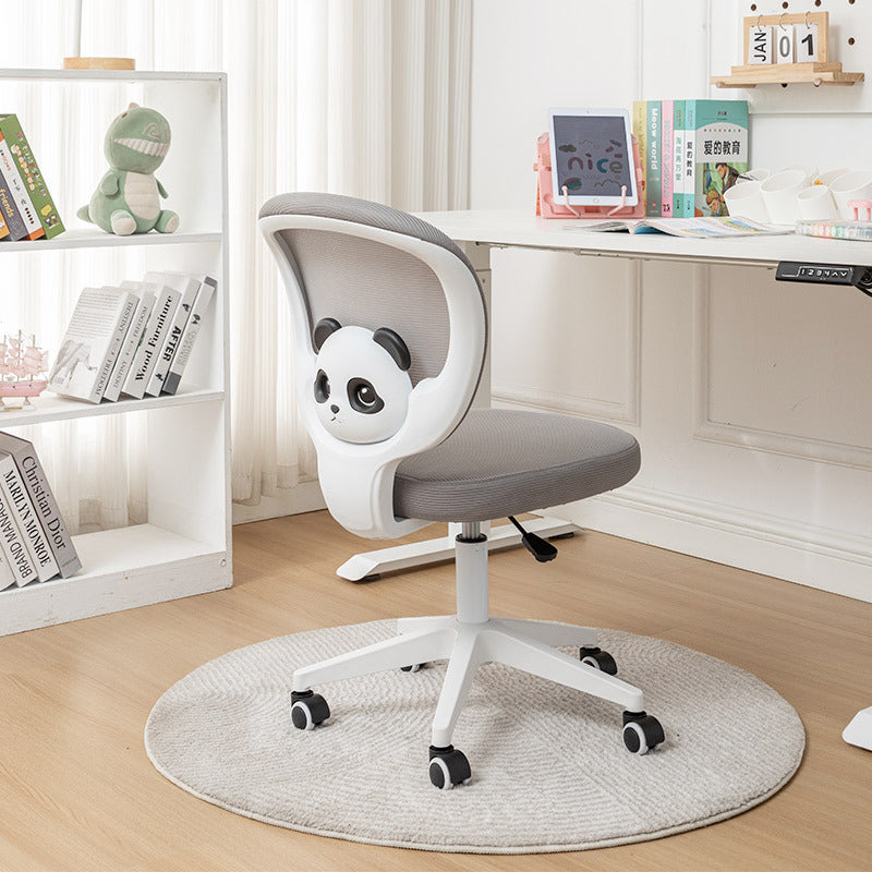 Lumendat Contemporary Creative Kids Panda Square Mesh PP Nylon Hardware Latex Liftable Swivel Desk Chair Backrest Armrest Footrest For Study Lumendat