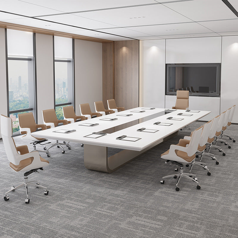 Contemporary Nordic Leather Steel Aluminum Alloy Square Desk Chair Adjustable Height Rotating With Backrest And Armrests For Home Office And Study DFM-F
