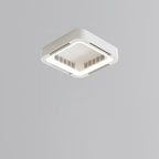 Modern Simplicity ABS Acrylic Hardware Square LED Flush Mount Ceiling Bladeless Fan Light For Bedroom