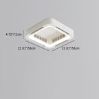 Modern Simplicity ABS Acrylic Hardware Square LED Flush Mount Ceiling Bladeless Fan Light For Bedroom