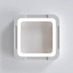 Modern Simplicity ABS Acrylic Hardware Square LED Flush Mount Ceiling Bladeless Fan Light For Bedroom