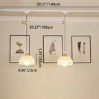 Traditional Japanese Weaving Aluminum Wood & Rattan Dome-Shaped Hemispheroid 1/2/3/4 Light Track Lighting Pendant Light For Dining Room