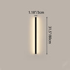 Modern Minimalist Rectangular Aluminum PVC LED Wall Sconce Lamp For Bedroom
