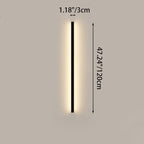 Modern Minimalist Rectangular Aluminum PVC LED Wall Sconce Lamp For Bedroom