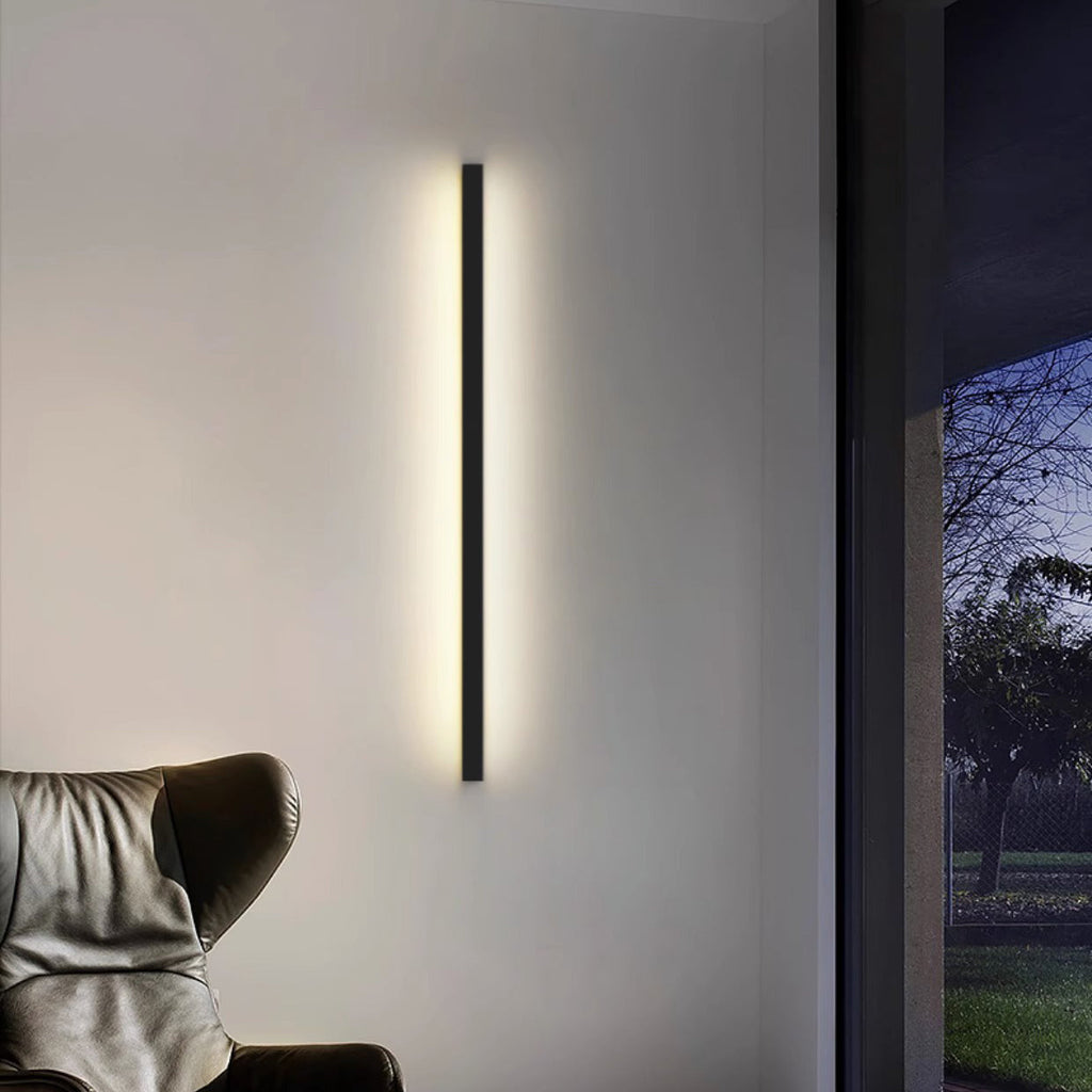 Modern Minimalist Rectangular Aluminum PVC LED Wall Sconce Lamp For Bedroom