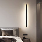 Modern Minimalist Rectangular Aluminum PVC LED Wall Sconce Lamp For Bedroom