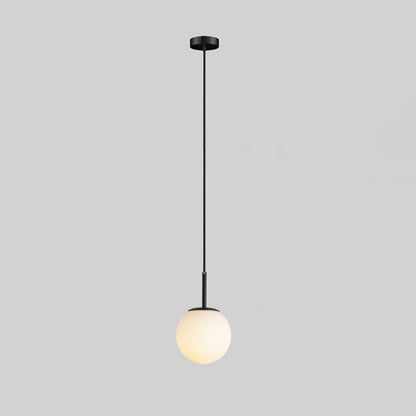 Modern Minimalist Round Ball Iron Glass 1-light Pendant Light For Living Room