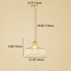 Contemporary Scandinavian Round Iron Copper Crystal 1-Light Pendant Light For Dining Room