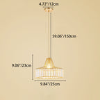 Contemporary Scandinavian Round Iron Copper Crystal 1-Light Pendant Light For Dining Room