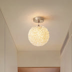 Modern Minimalist Ball Circular Crystal Iron 1-Light Pendant Light For Hallway