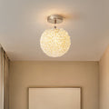 Modern Minimalist Ball Circular Crystal Iron 1-Light Pendant Light For Hallway