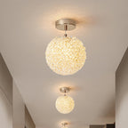 Modern Minimalist Ball Circular Crystal Iron 1-Light Pendant Light For Hallway