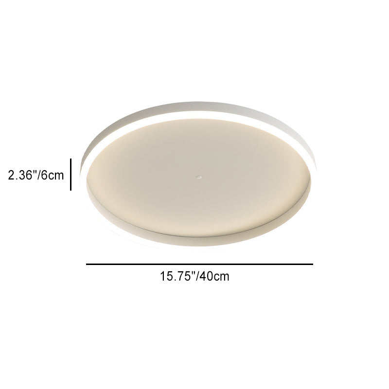 Modern Minimalist Traffic Circle Iron Acrylic LED Flush Mount Ceiling Light for Bedroom