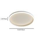 Modern Minimalist Traffic Circle Iron Acrylic LED Flush Mount Ceiling Light for Bedroom