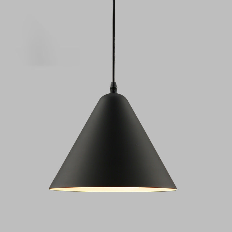 Modern Minimalist Triangular Cone Iron Aluminum 1-Light Pendant Light For Dining Room